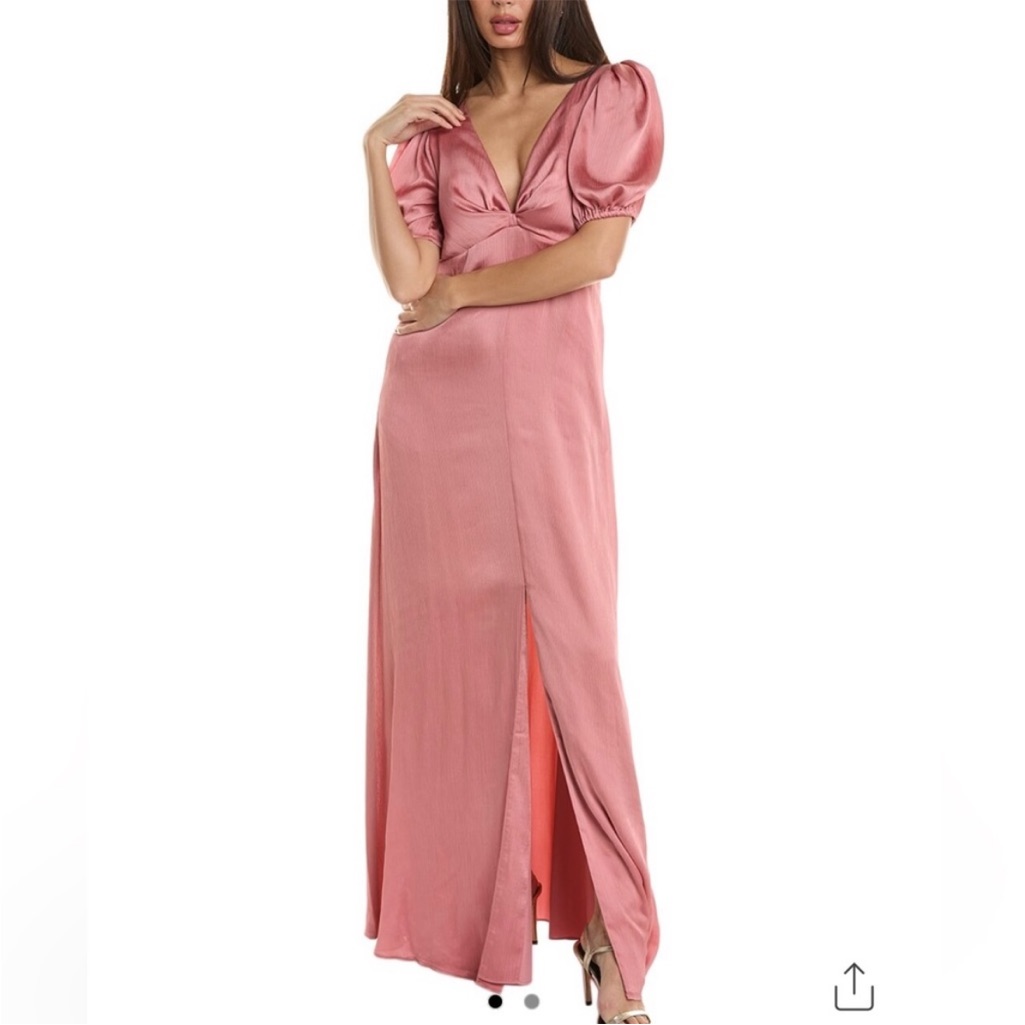 Msrp $325 Sachin & Babi Rouge Pink V-Neck Gown. Size 4. Brand New.